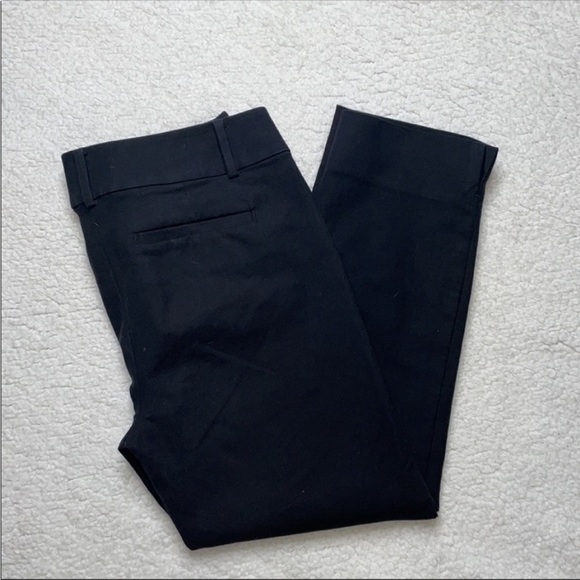 Loft Black Ankle Crop Dress Pants Work career stretch Size 2 P - Picture 4 of 6